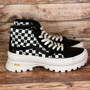 Vans Vault Authentic Vibram LX Black White checkered Men's Size 10